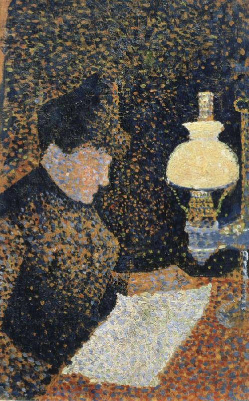 Paul Signac woman reading Germany oil painting art